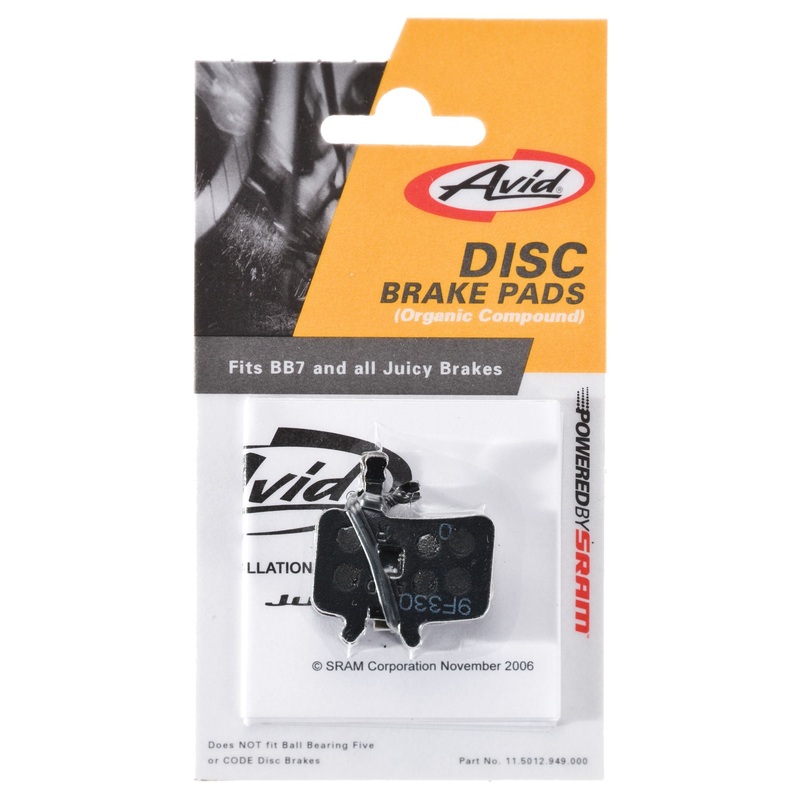 Avid Disc Brake Pads – Organic Compound Steel Backed Quiet For Juicy and BB7