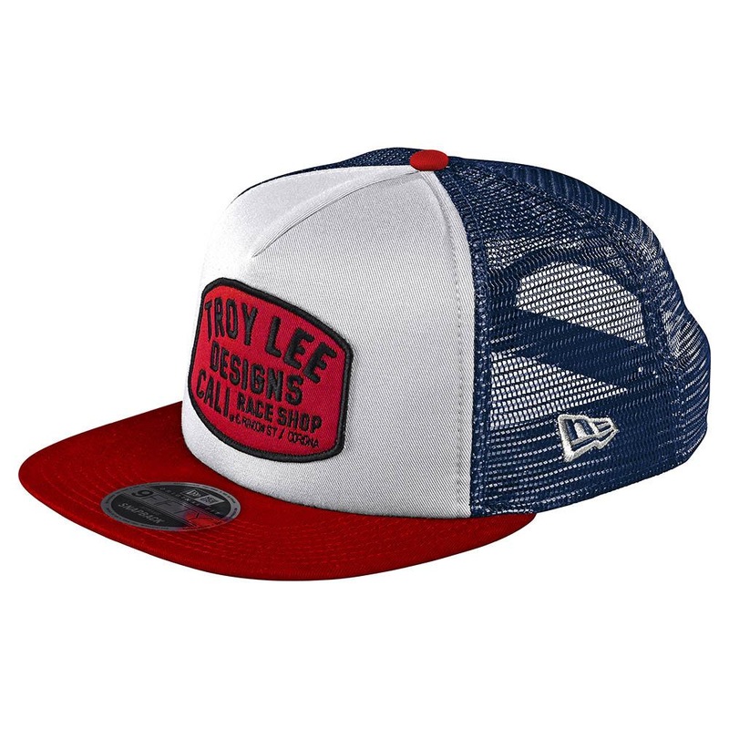 Troy Lee Designs Blockworks Snapback Hat-White/Blue