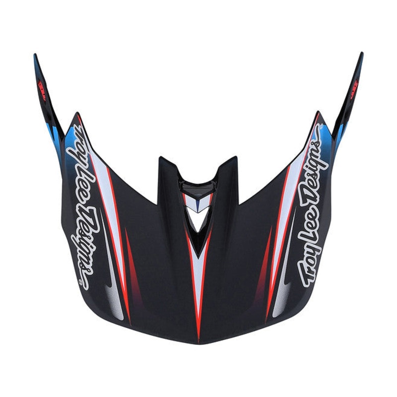 Troy Lee Designs D4 Replacement Visor – Lines – Black-Red