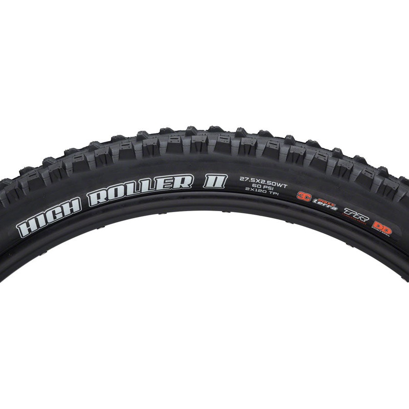 Maxxis High Roller II Tire – 27.5 x 2.6, Tubeless, Folding, Black, 3C MaxxTerra, EXO, Wide Trail