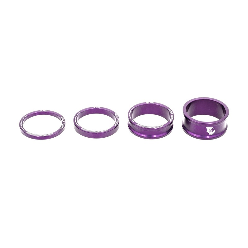 Wolf Tooth Components Precision Headset Spacer Kit – Purple