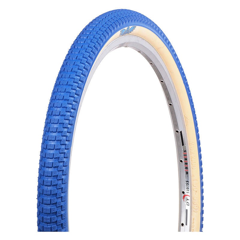 26×2.0 SE Racing Cub BMX Tire – Blue w/ Tan Skinwall