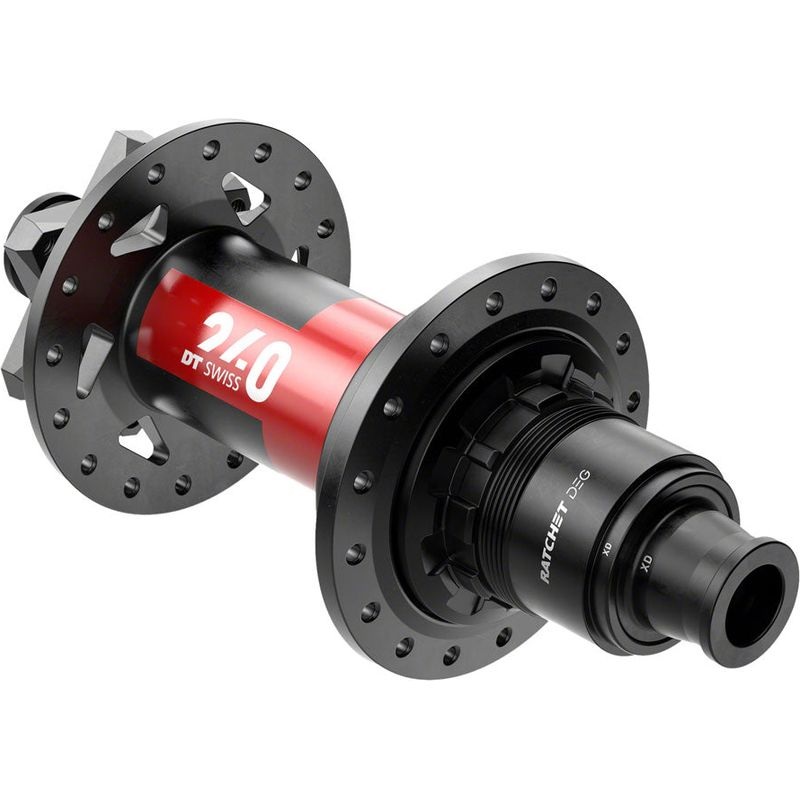 DT Swiss 240 DEG Rear Hub – 12 x 157mm 6-Bolt XD Black/Red 32H 90pt