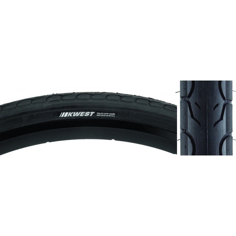 Kenda Gravel Tire Kwest 700 x 35 Clincher Wire TPI 30 PSI 85 Black/Bsk Reflective 01286819359