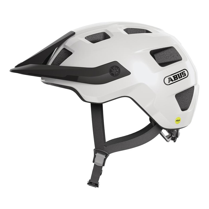 Mountain Bike Helmet Abus MoTrip MIPS S 51 – 55cm, Shiny White