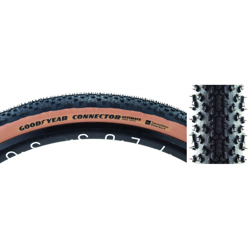 Goodyear Gravel Tire Connector 700 x 50 PSI 58 TPI 120 Tubeless Folding Tan Road Bike GR.009.50.622.V004.R