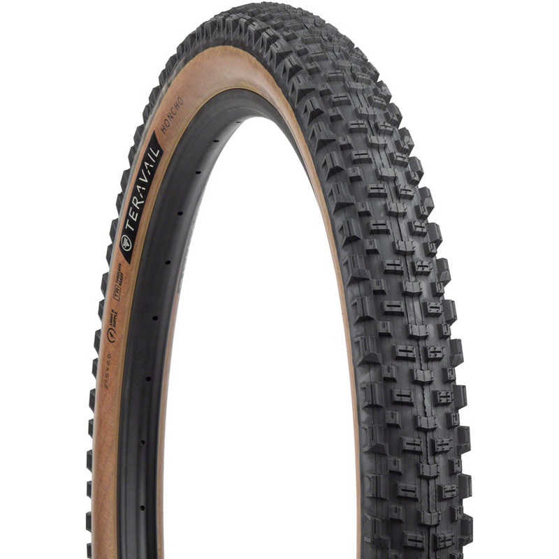 Teravail Honcho Tire – 27.5 x 2.6, Tubeless, Folding, Tan, Light and Supple, Grip Compound