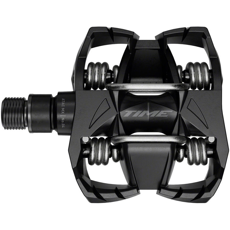 Time MX 4 Pedals – Dual Sided Clipless with Platform, Aluminum, 9/16″, Black, B1