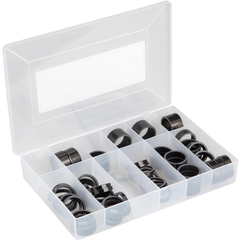 Wheels Manufacturing Carbon Headset Spacer Kit – 1-1/8″ Assorted 62pcs Gloss