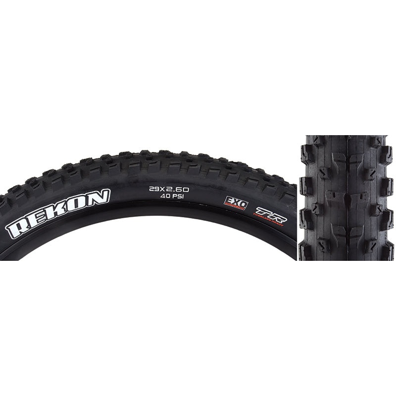 Maxxis Rekon Tire – 29 x 2.6 Tubeless Folding Black Dual EXO