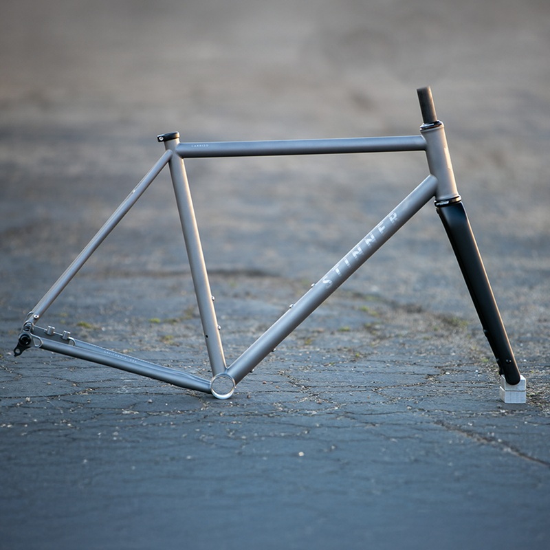 Stinner Refugio Podium Frameset, Polished Ti Logo