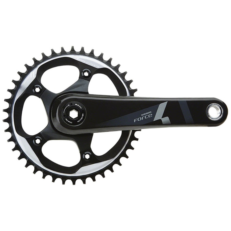 SRAM Force 1 Crankset – 175mm 10/11-Speed 42t 110 BCD GXP Spindle Interface BLK