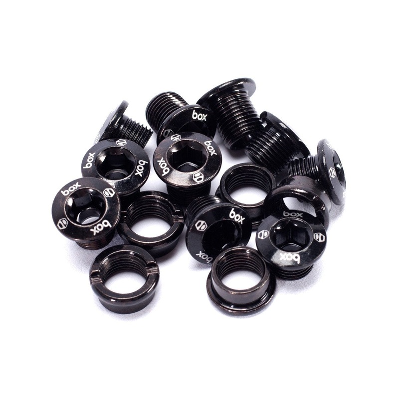 BOX ONE CHROMOLY CHAINRING BOLTS 15PCS BLACK