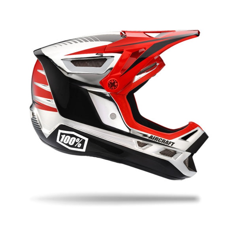 100% Aircraft Downhill Helmet-Twinblaze Chrome
