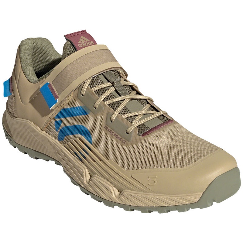 Five Ten Trailcross Mountain Clipless Shoes – Mens Beige Tone/Blue Rush/Orbit Green 11
