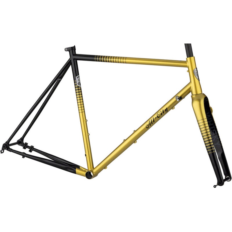 All-City Zig Zag Frameset – 700c Steel Golden Leopard 61cm