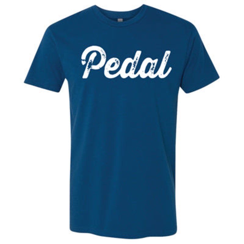 Uc T-Shirt,Pedal,Xl Cool Blue Pedal Script  Apparel