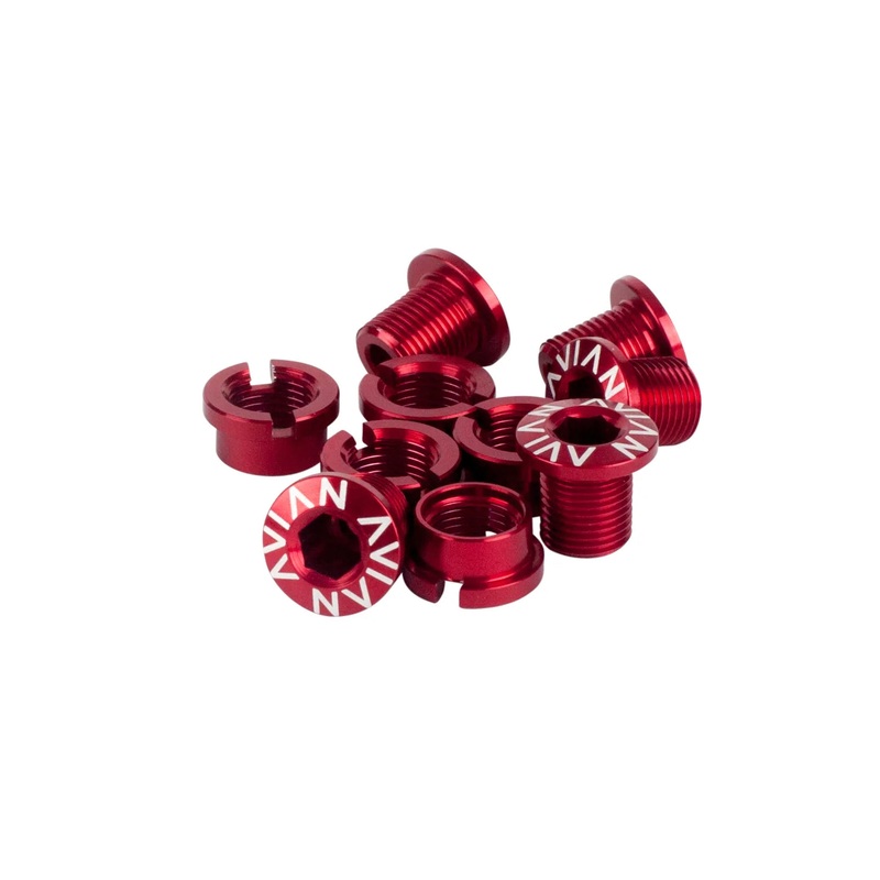 Avian Alloy BMX Chainring Bolts – Red