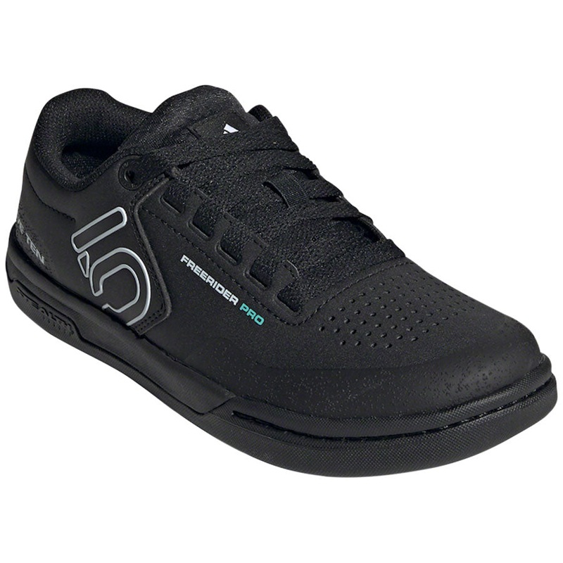 Five Ten Freerider Pro Flat Shoes – Womens Core BLK / Crystal White / Acid Mint 6.5
