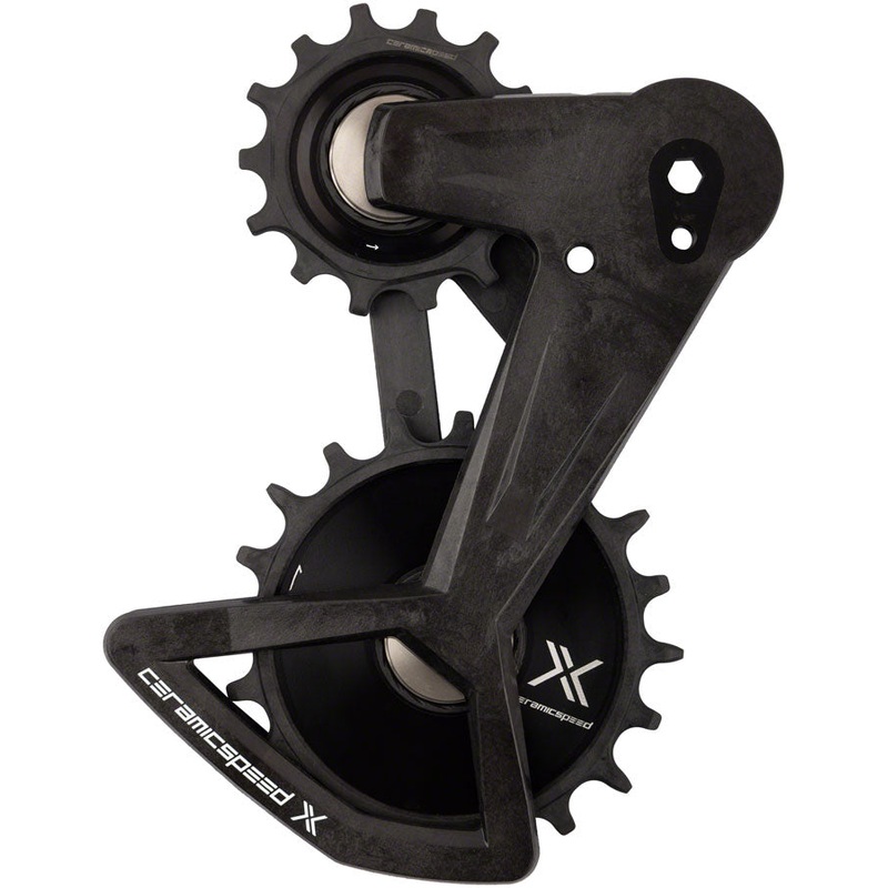 Ceramic Speed OSPW X Pulley Wheel System – For SRAM Eagle T-Type AXS Rear Derailleur BLK Cage BLK Pulley Wheels
