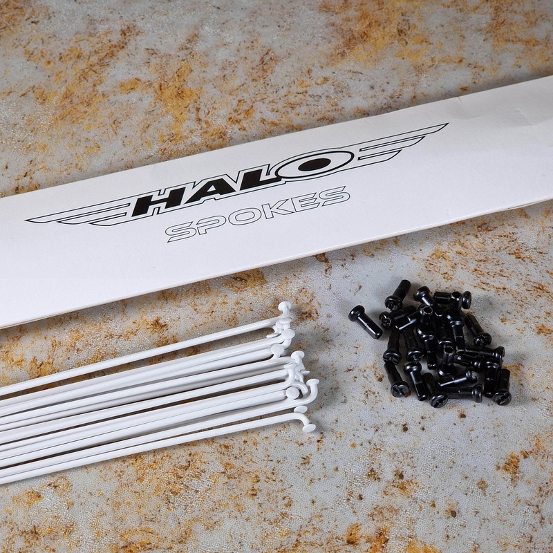 Halo Spokes & Nipples Pack of 20 White