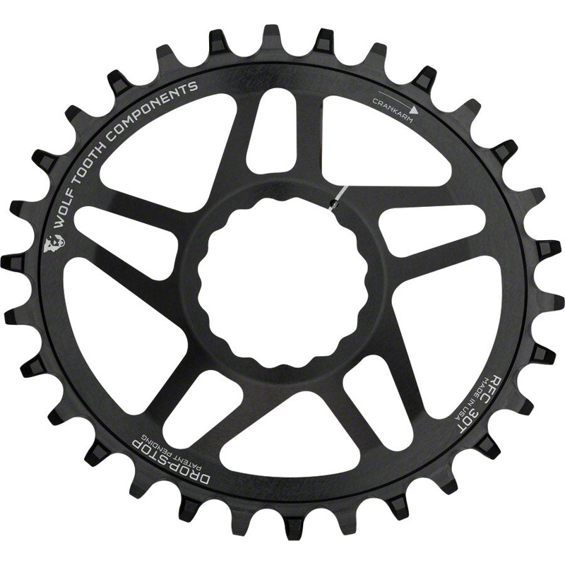 Wolf Tooth Elliptical Direct Mount Chainring – 30t RaceFace/Easton CINCH Direct Mount Drop-Stop 6mm Offset BLK