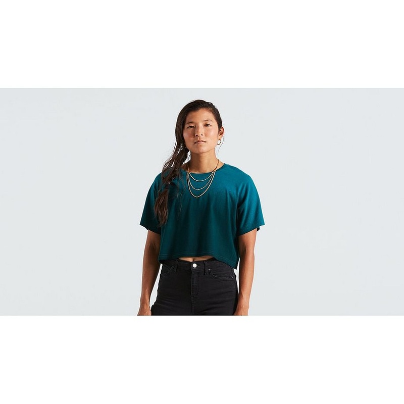 Specialized crop tee ss wmn tropical teal spray s
