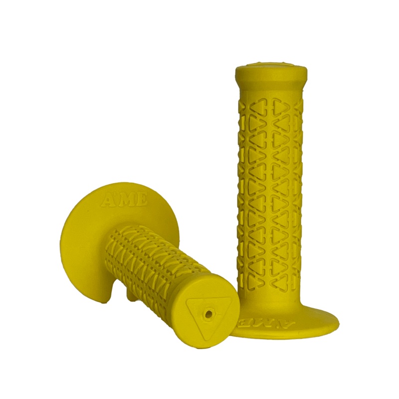 AME Mini BMX Grips – Flanged – Yellow – USA Made