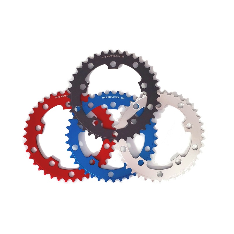 MCS 44t BMX Chainring – Blue – 110mm/130mm 5-bolt – USA Made