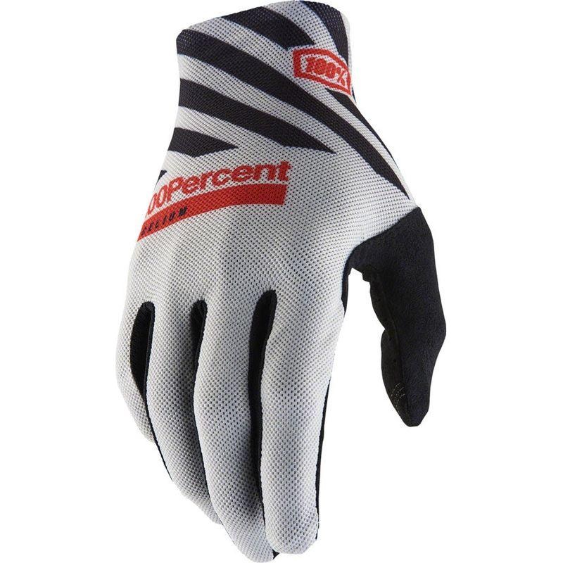 100% Celium Gloves – Gray Full Finger Men’s Medium