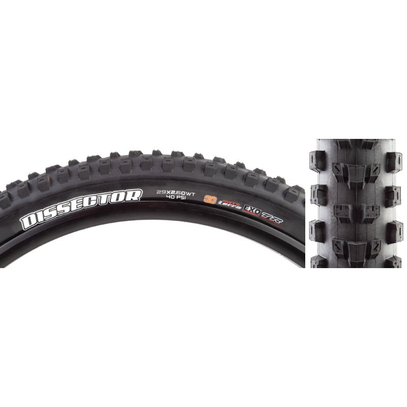 Maxxis Dissector Tire – 29 x 2.6 Tubeless Folding BLK 60tpi 3CMaxxTerra EXOProtection