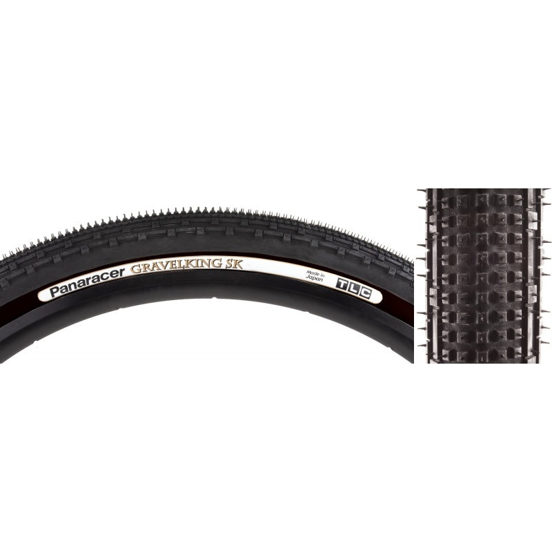 Panaracer GravelKing SK Tire – 700 x 45 Tubeless Folding Black