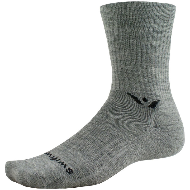 Swiftwick Pursuit Hike Medium Cushion Wool Socks – 6″ Medium Weight Heather Small