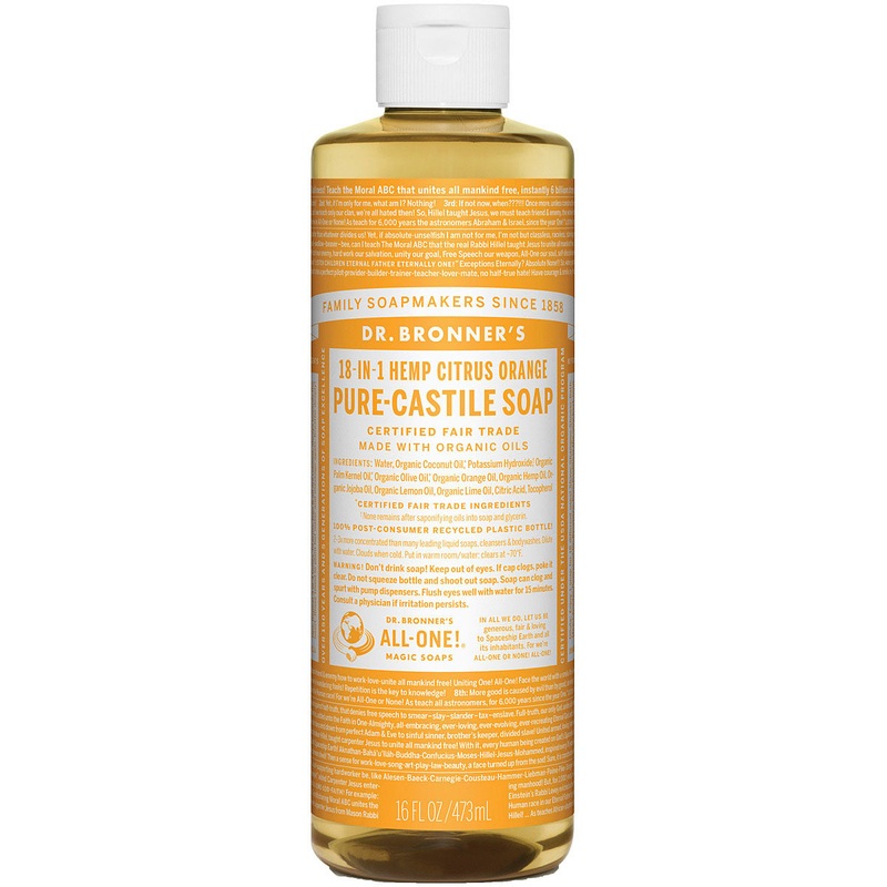 Dr. Bronner’s Citrus Liquid Soap & Shampoo – 16 oz All-in-One Cleanser