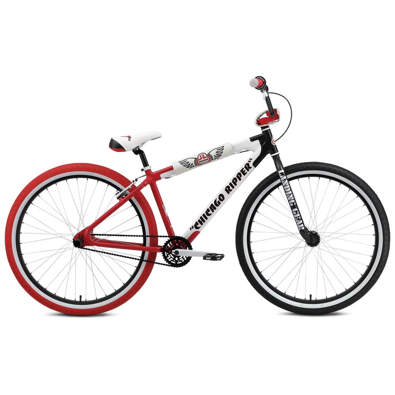SE Bikes Chicago Big Ripper 29″ BMX Freestyle Bike-Red-White