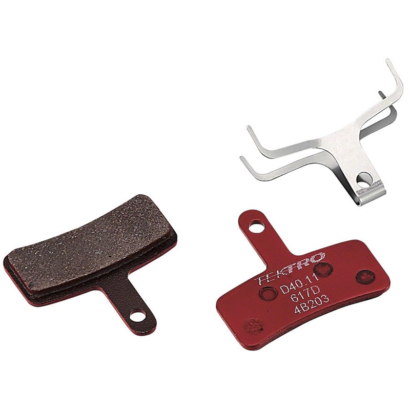 Tektro D40.11 Disc Brake Pad – Metal/Ceramic Compound, For Use with Dorado HD-E710 Disc Brakes, Red