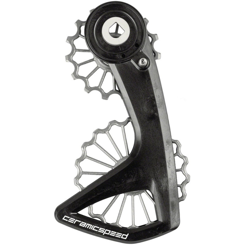 CeramicSpeed OSPW RS Pulley Wheel System for SRAM Red/Force AXS – Coated Races, 3D Printed Titanium Pulley, Carbon Cage,
