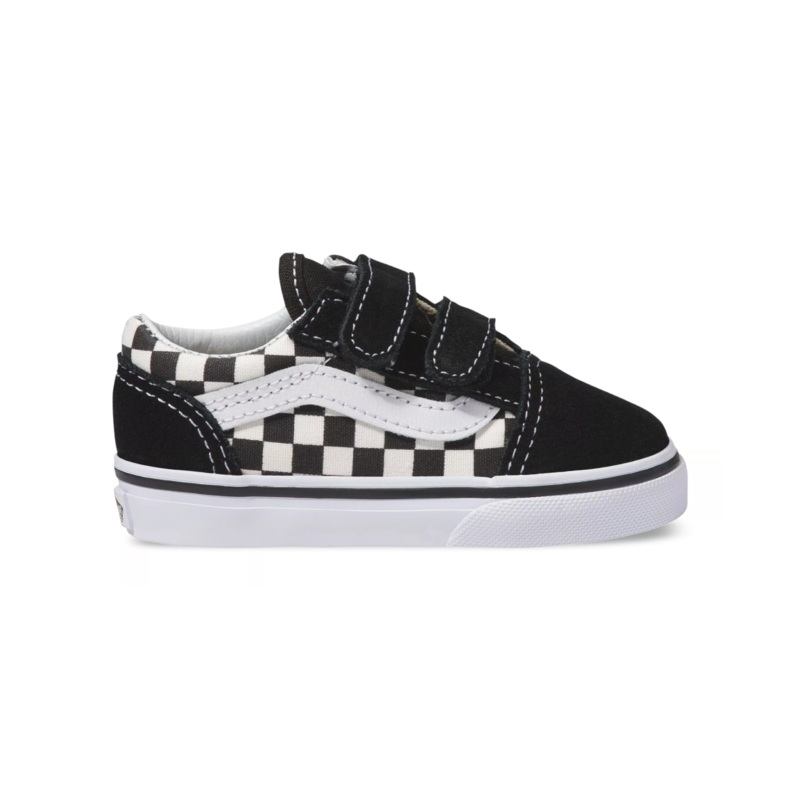 Vans Old Skool V Primary Toddler Shoe-Black/White Checkerboard