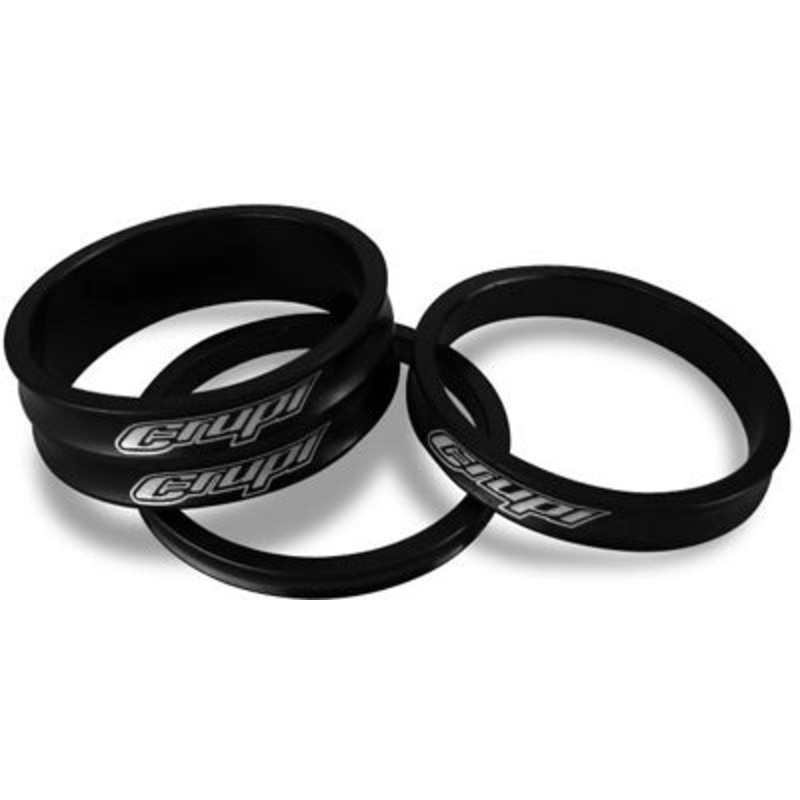 Crupi Aluminum Headset Spacers – Black