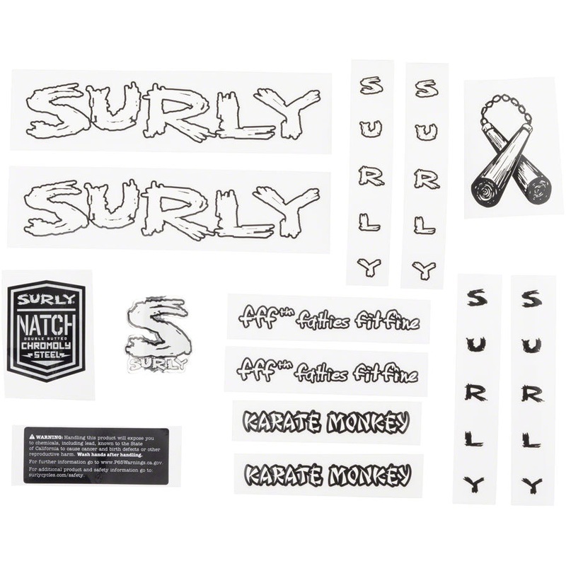 Surly Karate Monkey Frame Decal Set – White