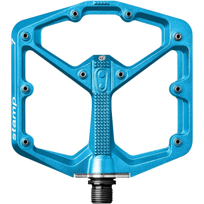 Crankbrothers Stamp 7 Pedals – Platform, Aluminum, 9/16″, Electric Blue, Large