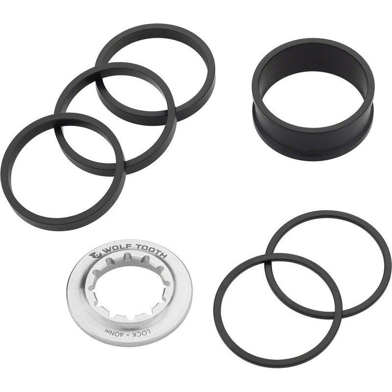 Wolf Tooth Single Speed Spacer Kit with Lockring – Compatible with any 10 or 11-Speed HG Freehub Body