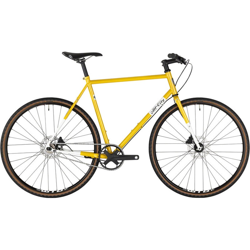 All-City Super Professional Flat Bar Single Speed Bike – 700c Steel Lemon Dab 52cm