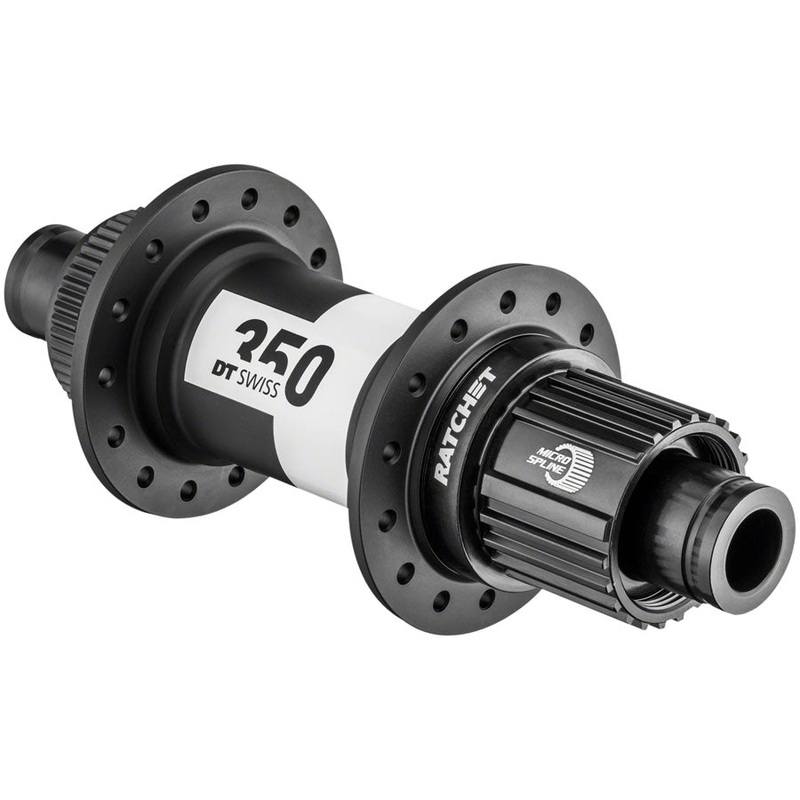 DT Swiss 350 Rear Hub – 12 x 148mm, Center-Lock, Micro Spline, Black, 28H, 36pt