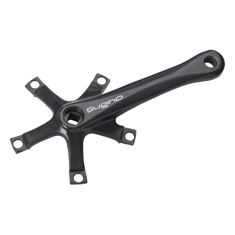 Sugino RD2 Crank Arm Set – 175mm, Single Speed, 130 BCD, Square Taper JIS Spindle Interface, Black