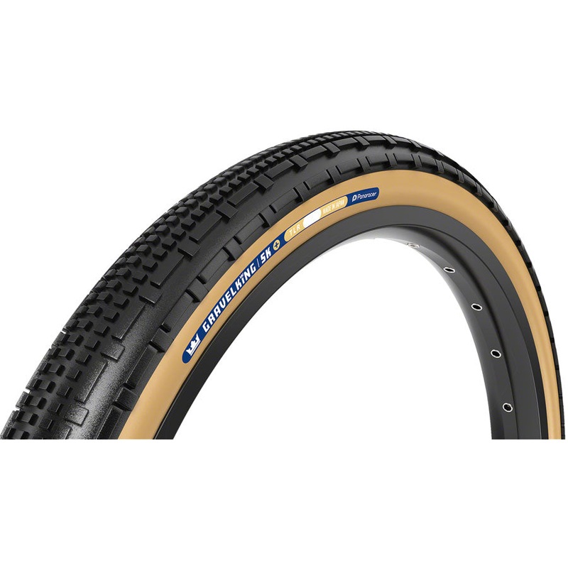 Panaracer GravelKing SK Plus Tire – 700 x 45 Tubeless Folding Black/Brown