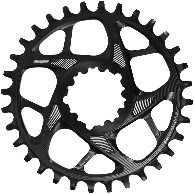 Hope Spiderless Retainer Chainring – 36t SRAM Direct Mount 3mm Offset R22 BLK