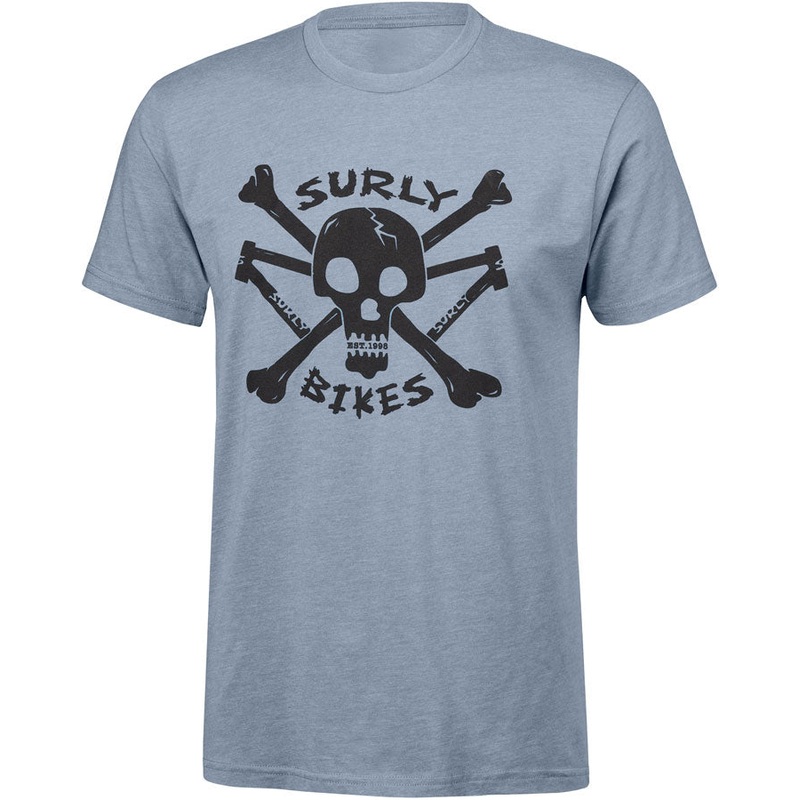 Surly Skullet Short Sleeve T-Shirt – Unisex Slate Blue Medium