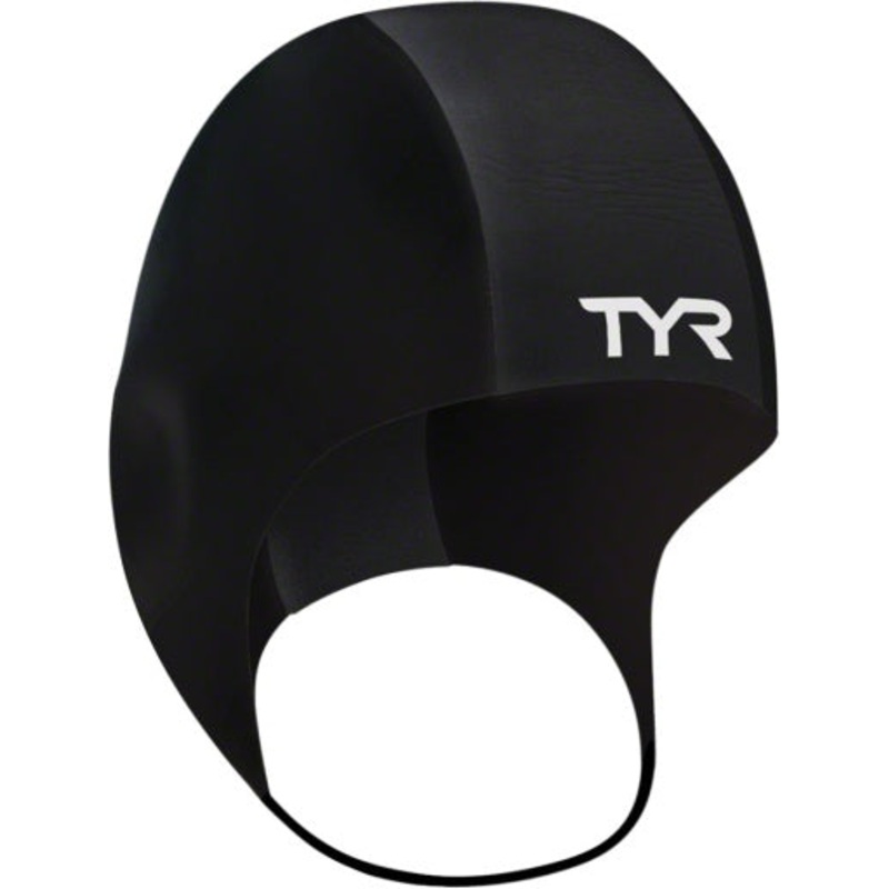 TYR Neoprene Swim Cap: Black, SM
