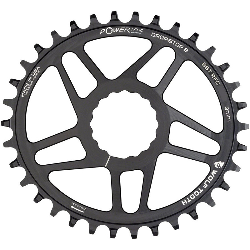 Wolf Tooth Elliptical Direct Mount Chainring – 36t, RaceFace/Easton CINCH Direct Mount, Drop-Stop B, For Boost Cranks,